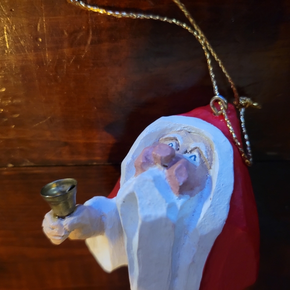 Department 56 Red and White Santa Ornament - Picture 5 of 7